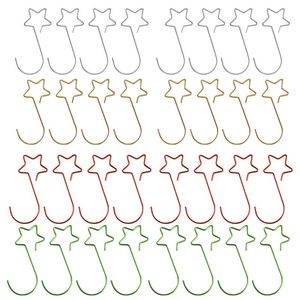 Hooks & Rails 160Pcs Christmas Ornaments Star-Shaped Tree Hangers Metal Hanging For Decorations