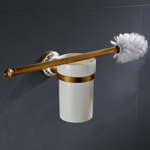 Toilet Brushes & Holders Dongtai Water Heating Factory Supplies Antique Copper Pendant European Rural Hand Drawn Ceramic Seat Brush