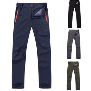 3XL Mens Outdoor Climbing Pants Male Solid Color Quick Dry Waterproof Casual Stright Leg Trousers 210715