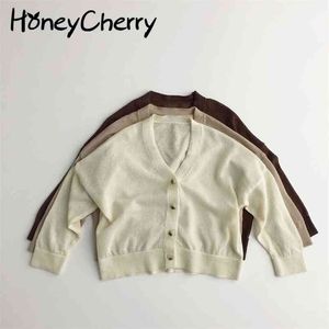 Children's cardigan children's clothing coat air conditioning sweater thin summer baby sunscreen 210702