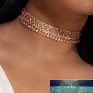 Chokers bling cubic zirconia slips kedja choker halsband för kvinnor justerbar längd kristall rhinestone geometriska halsband1