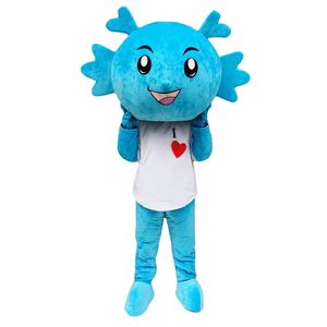 Halloween Blue Dragon Mascot Costume Top quality Cartoon Plush Anime theme character Christmas Carnival Adults Birthday Party Fancy Outfit