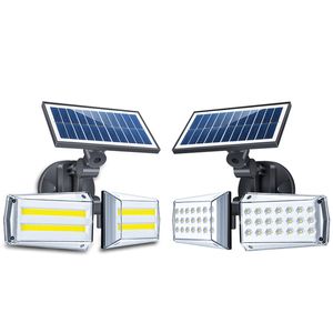 Wholesale wide angle led for sale - Group buy LED Solar Lamps Lights Outdoor upgraded Panel with Optional Modes and Wide Angle IP67 Waterproof Portable Powered Security Light crestech