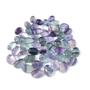 10x14mm CABOCHON ovale 10 pz/lotto pietra Fluorite naturale accessori gioielli moda pietre preziose sciolte per orecchini pendenti anelli