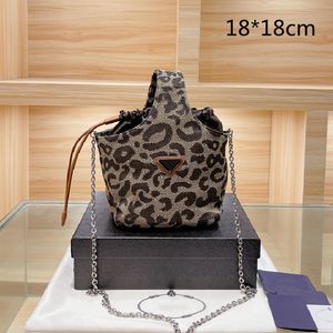 Women Leopard Shoulder Bags Mini Designer Triangle Crossbody Clutch Bag Lady Totes