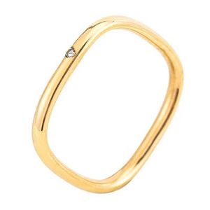 Diamond Square Ring Band Tetragonum Rings Rings Women Fashion Jewelry Will e Sandy