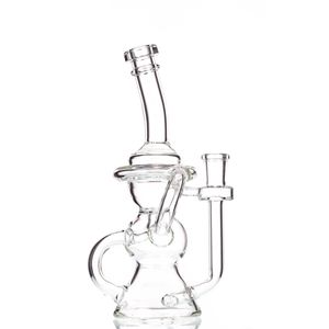 Nice Hookahs Smoking Accessories Recycler Glass Bongs Water Pipe Smoke bangs 21cm 14.4 MM Dab Rig 14mm Joint With Quartz Banger Slide Bowl good quality