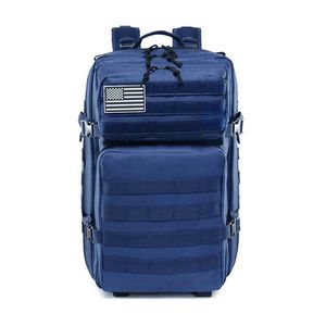 Wojskowy Tactical Backpack Wojskowy Molle Assault Plecak 3P EDC 50L Pack Mężczyźni Kobiety Outdoor Travel Turystyka Camping Black Camo Bag Y0721