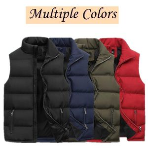 Giù Parka da uomo 2021 Autunno Inverno Uomo Gilet Giacca da uomo Gilet senza maniche caldo imbottito in cotone Plus Size 5XL Cappotti Fodera Gilet