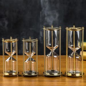 Övriga klockor Tillbehör Creative Metal Hourglass Sand Timer Hem Office Decor Tabletop Ornaments Retro Clock (fyll dig själv)