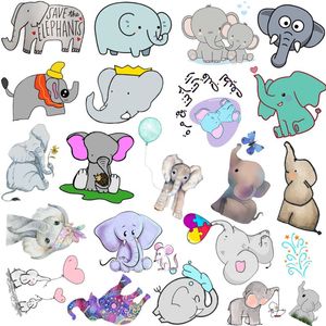 Fedex Shipping Wholesale 50pcs/pack Cute Elephants Stickers Non-random Car Luggage Helmet Laptop Skateboard Bottle Decals Kids Gifts