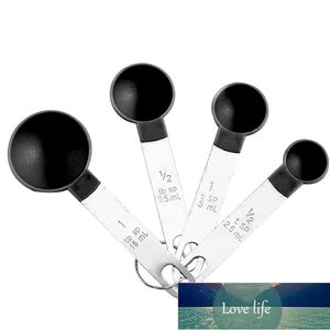 4pcs / set Graduated Measuring Spoon Cup Rostfritt stål PP Bakning Mätverktyg Vit Mätsked Fabrikspris Expert Design Kvalitet Senaste stil Original