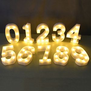 Luminous Alphabet Letter LED Lights Number Lamp Night Light For Romantic Room Wedding Birthday Christmas Ornament Valentine Gift