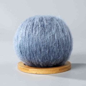 1PC 50g Mohair Silk Wool Yarn For Knitting Thin angora Mohair Soft Crochet Yarns Hand Knit Sweater Scarf Shawl Cardigan Puffy Thread Y211129