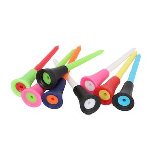 30PCS Golf Tees Plast Multi Color Bekväm 8.3cm Slitstarkt Gummi Toppkudde Golf Tees Utomhus Sport Tillbehör Set 1030 Z2