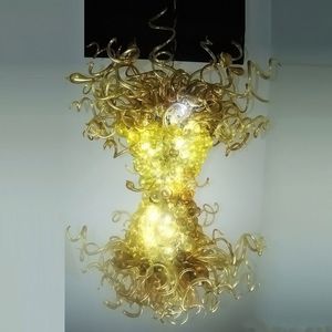 Novo Design Antique Chandelier Lâmpada Artesanal Glass Chandeliers Iluminação Grande Luminária de Luz de Suspensão para Home Hotel Lobby Arte Decoração 36 por 60 polegadas