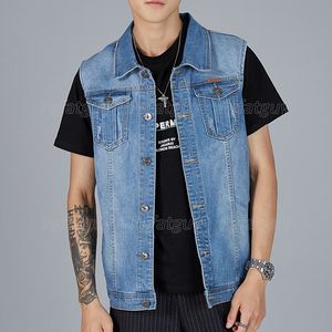 Artı Boyutu 8XL 7XL erkek Denim Yelek Kolsuz Kovboy Ceketler Tank Üst Ceket Tombul Erkekler Yelek Gile Chalecos Para Hombre