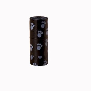Pet Supply 1Rolls 15pcs Printing Cat Dog Poop Bags Outdoor Home Clean Refill Garbage Bag