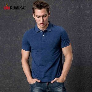 12 Solid Color Summer Letni Mężczyzna Dorywczo Styl Szary Blue Polo Shirt Mężczyzna Moda Bawełna Zielony Krótki Rękaw Polos Koszulki Topy 210707