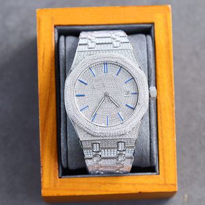 Diamond Mens Watch 40 mm Automatyczne zegarki mechaniczne dla mężczyzn Prezent zegarku ze stali nierdzewnej Diamenty Bezelowe na rękę Montre de Luxe