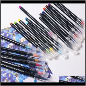 Pens Writing Supplies Office School Business & Industrialnylon 20Color Premium Painting Soft Brush Set Watercolor Art Copic Markers Pen Effec