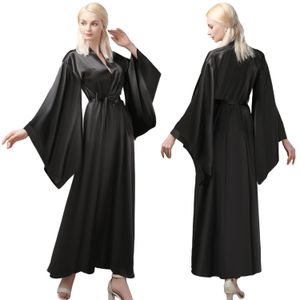 Bayanlar İpek Saten Sarar Fotoğraf Cornes Custom Made Uzun Kollu Pijama Elbiseler Annelik Parti Abiye Fotoğraf Çekim Bornozları
