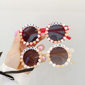 children flowers sunglasses personality fashion girl anti UV stick rose letter tide outdoor goggles kids Full Frame adumbral glasses S1297