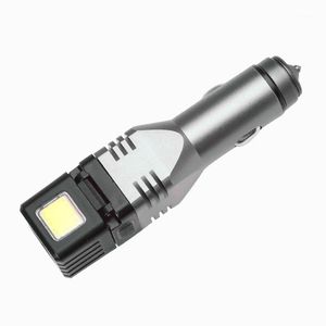 Ficklampor Torches ZK20 LED mini bil laddningsbar lyktor fackla kraftfull lampa inbyggd li-ion batteri cigarett lättare uttag