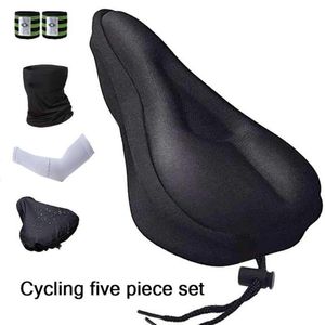 Gel Exercise Bike Saddles Cover Pad for Woman and Man Bicycle Saddle Cushion with Water Dust Resistant