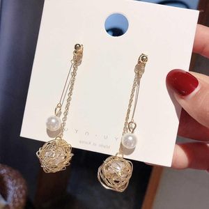 Baumeln Kronleuchter Perle Lange Kreative Hohl Ohr Schmuck 2022 Trendy At A Loss Ohrringe Für Frauen Mädchen Luxuriöse Braut Hochzeit