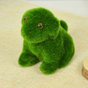 Mini Moss Stone Simulation Dog fake Animal mini Puppy Home Decoration Shooting Props Christmas Flower Decorative For Wedding