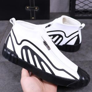 2021 new men's high top plate shoes breathable zipper men's sportswear shoes b24