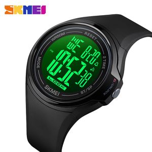 SKMEI Sport Digital Orologi da uomo Stile fantascienza Touch Screen Funzionamento Impermeabile LED Sveglia con luce montre homme 1602 X0524