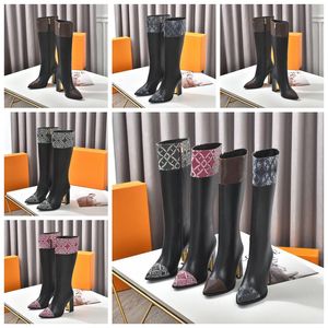 Wholesale mixed grains resale online - luxury brand Women Designer Boots Over Knee Boot Designer boots Desert Boot flamingos leathers coarse Winter shoes with box