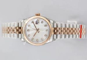 31 mm Rose Gold Watches Women's Everose Watch Ladies Automatyczny cal.2688 ETA Mother of Pearl Dial Ewf Ladys Auto Data 278271 Bransoletka Jubileuszowa Kobiety