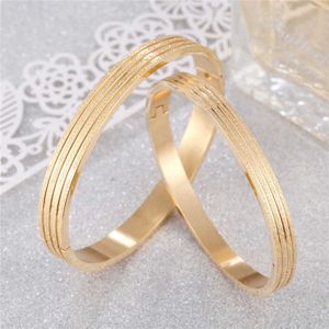Zindov Stainless Steel Men and Women Bracelets Bangles Gold Fashion Jewelry Shiny Satin Finish Christmas Gift Bangles Rose Gold Q0719