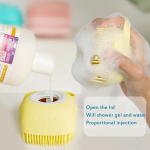 Szczotka do kąpieli z haczykiem Miękkie silikonowe prysznice dla niemowląt Czyszczenie brudu brudu masaż plecy szorowania prysznic bąbelki nietoksyczne szczotki