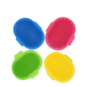 Dog Bath Brush Comb Silicone Pet SPA Shampoo Massage Brush Shower Hair Removal Comb For Pet Cleaning Grooming Tool DAP353