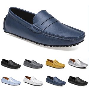 2021 Marka olmayan Erkekler Koşu Ayakkabıları Siyah Beyaz Gri Lacivert Şerit Erkek Moda Eğitmen Sneakers Açık Koşu Yürüyüş 40-45 Renk 143