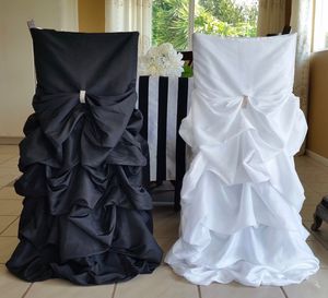 Wholesale new chinese furniture for sale - Group buy 2021 In Stocks Different Colors Wedding Chair Covers Elegant Taffeta Crystals Chairs Sashes Decorations Skirts ZJ009