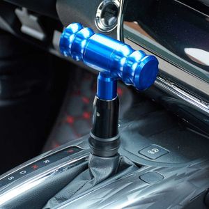 Aircraft T-Bar Shape Gear Stick Head for Automatic Transmission Car Shift Knob with AT CVT Shifter Selector Button