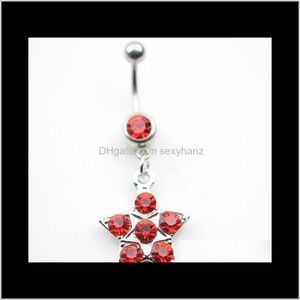 BULL BUTTER RINGS DROP DIGA 2021 D0112 (1) RED COR Nice Star Style com piercing Jewlery Navel Belly Ring Jewelry Cuinp