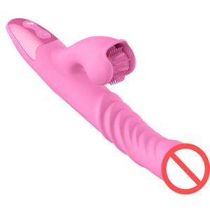 Adult Dildo Vibrator Pussy Licking Vibration Massager G Spot Clitoris Stimulator Massage Stick Fake Penis Recharge Magic Wand Adult Sex Toy Valentine Gift ZL0093