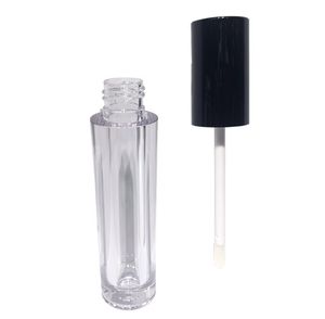 2021 0.8ML Reusable Empty Lip Gloss Balm Tube Bottle DIY Container Vials 50x13mm Black Silver Gold Cap