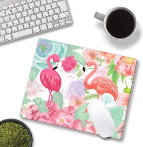Wholesale mouse pad flamingo for sale - Group buy Mouse Pads Wrist Rests Flamingo Gaming Small Size Pad Lovely Anti slip Kawaii Art Natural Rubber Carpet Office Decoration Mat