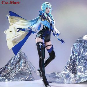 Ny Game Genshin Impact Eula Cosplay Costume vacker mode stilig strid enhetlig kvinnlig aktivitet party roll spelkläder y0903