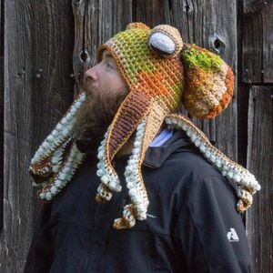 Boll kepsar virka bläckfisk hatt unika mjuka mässor en mycket bra födelsedag jul gft för halloween kostym cosplay