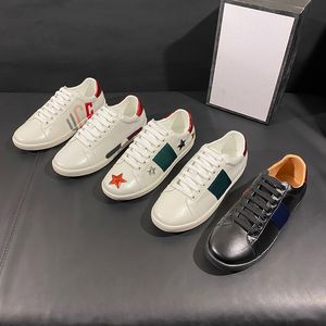 2021 Designer Men Women White Shoes Classic Stripe Casual Shoe Canvas Splicing Sneakers Animal Embroidery Color Heel Trainers Size 35-48