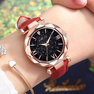 Wristwatches Women Watch Unisex Stars Little Point Frosted Belt Dotted With Roman Scale Lady For Woman Relojes Para Mujer