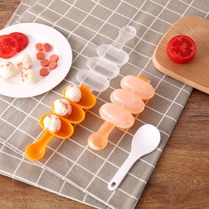 3 Moldes Bebê Agitar a bola de arroz Molde de alimentos Decoração Kids Almoço DIY Sushi Máquina Molde Cozinha Ferramentas Bento Acessórios W-01347